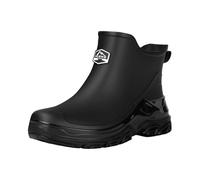 Regenschuhe, Kurze Stiefeletten, japanische Outdoor-Schuhe, Slipper, Küchenclogs (Black-D, 42)
