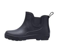 Regenstiefel Damen wasserdichte Kurz Arbeit Regenschuhe Gumischtifel Halbhoch Rain Boots Women Lässig Gummistiefel Gartenschuhe Regenstiefel PVC Halbhohe Stiefel Regenstiefeletten Schwarz EU 38