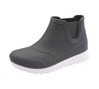 Regenstiefel für Herren, wasserdicht, Gummi, kurze Schlupf-Gummistiefel für Herren, Outdoor-Walking, Wasserschuhe, Gummi, Chelsea-Schuhe, Gummistiefel, Herren, rutschfest, wasserdicht, kurze