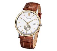 REGENT 11120097 - Armbanduhr Lederband schwarz, Gurt