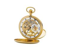 Regent Uhren 11330090 Skelett-Taschenuhr Savonette mit Handaufzug
