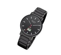 Regent Analog-Digital Herren Uhr FR-255 Metallarmbanduhr schwarz Funkuhr URFR255