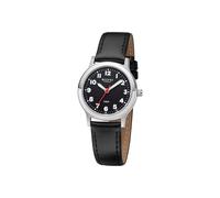 Regent Armbanduhr URF1071 Damen Herren Analog Quarz Lederarmband schwarz Ø ca. 28 mm Mineralglas