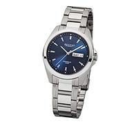 Regent Armbanduhr Herrenuhren mit Metallband-Kollektion Herren-Uhr mit Edelstahl-Armband silber analoges Quarzwerk D1URF526