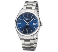 REGENT Automatik Herrenuhr, Edelstahl, Zifferblatt blau, 10 Bar, ⌀41mm F-1641