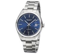 REGENT Automatik Herrenuhr, Edelstahl, Zifferblatt blau, 10 Bar, ⌀41mm F-1641