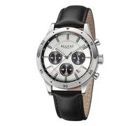 Regent Chronograph BA-821 – Edelstahl, Lederband, Datum, 5 Bar