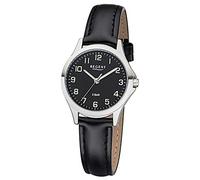 Regent Damenuhr UR2112419 Analog Miyota 2035 Kunstlederarmband Schwarz