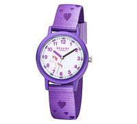Regent Damen Analog Quarz Uhr mit Stoff Armband 12400291