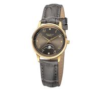 REGENT Damen Armbanduhr Analog Lederarmband braun UR2102553 Analoguhr
