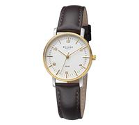 REGENT Damen Armbanduhr Analog Lederarmband Dunkelbraun URF1481 Analoguhr