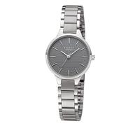REGENT Damen Armbanduhr Analog Metallarmband Silber grau URF1501 Analoguhr
