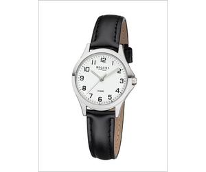 REGENT Damen-Armbanduhr analog Quarz Lederband W-0067