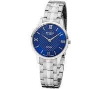 Regent Damen-Armbanduhr Analog Quarz One Size, blau, silber