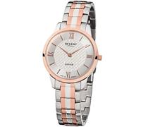 Regent Damen-Armbanduhr Analog Quarz One Size, silberfarben, Silber/rosé/Bicolor
