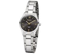 Regent Damen-Armbanduhr Elegant Analog Edelstahl-Armband silber Quarz-Uhr Ziffernblatt anthrazit grau UR2253411