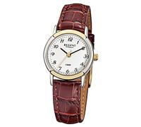 Regent Damen-Armbanduhr Elegant Analog Leder-Armband braun Quarz-Uhr URF576