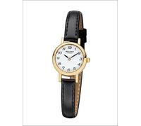 Regent Damen-Armbanduhr Elegant Analog Leder-Armband schwarz Quarz-Uhr URF980