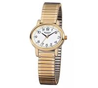 Regent Damen Armbanduhr F-892 Edelstahl gelbgold IP mit Zugband