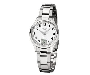 Regent Damen Armbanduhr FR-193 Funk Edelstahl