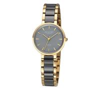 Regent 12211130 Damen-Armbanduhr Keramik Goldfarben/Grau