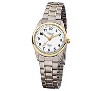 Regent - Damen-Armbanduhr mit Titan-Armband und Faltschließe, kleine arabische Zahlen, Quarz, 26 mm Durchmesser, Armband