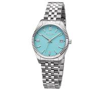 REGENT Damen-Armbanduhr Stahl/Hellblau BA-879