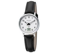 REGENT Damen-Funkuhr Gut Ablesbar Schwarz/Silberfarben FR-296