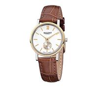 REGENT Damen Lederarmband Uhr braun GM-1450 Quarzuhr D2URGM1450 EIN schönes Geschenk zu Weihnachten, Geburtstag, Valentinstag für die Frau