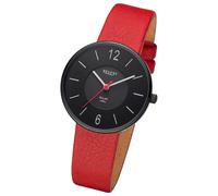 Regent Damen Solaruhr Analog Lederarmband rot UR2114107