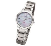 Regent Damen Solaruhr Analog Metallarmband silber grau URF1534
