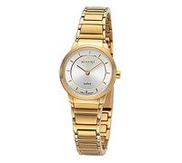 REGENT Damen Uhr GM-2132 Metallband Armbanduhr Metallarmband Analog Gold URGM2132 Analoguhr