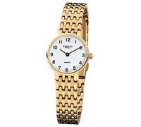 Regent Damenarmbanduhr Edelstahl goldplattiert F716