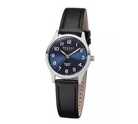 REGENT - Damenarmbanduhr Regent F-1307 mit Edelstahlgehäuse und dunkelblauen Zifferblatt