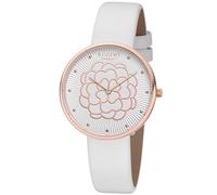 REGENT Damenuhr 36 MM mit Blüten Motiv Weiß BA-604