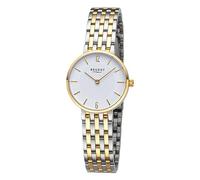 REGENT Damenuhr Edelstahl mit feinem Gliederarmband Analog Bicolor 5 ATM F-1486