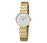 REGENT Damenuhr Edelstahl mit feinem Gliederarmband Analog Goldfarben 5 ATM F-1487