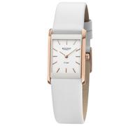 REGENT Damenuhr EDITION WEISS BA-846, weiß/rosé, mit Lederband