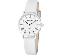 REGENT Damenuhr EDITION WEISS BA-847, weiß/silberfarbend, mit Lederband
