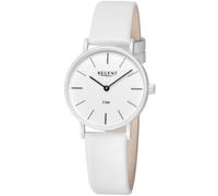 REGENT Damenuhr EDITION WEISS BA-848, weiß/silberfarbend, mit Lederband