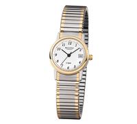 Regent Damen Armbanduhr F-889 Zugband bicolor