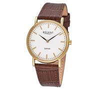Regent F-1572 Damenuhr Quarz Braun/Goldfarben