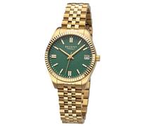 REGENT Damenuhr Quarz Goldfarben/Grün BA-878