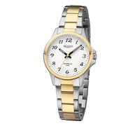 Regent Damenuhr Quarz 12230711/20496TG Bicolor IPG-vergoldet 32 mm Saphirglas silberfarben