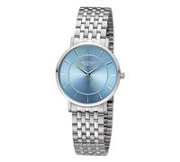 Regent Damenuhr F1493 (33014094) Edelstahl 32 mm blaues Zifferblatt 3 Bar silberfarben