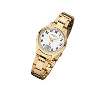 Regent Edelstahl Damen Uhr FR-195 Funkuhr Armband gold URFR195