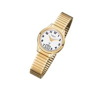Regent Edelstahl Damen Uhr FR-208 Funkuhr Armband gold URFR208
