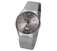 Regent Edelstahl Herren Uhr FR-215 Funkuhr Armband silber URFR215