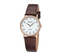 REGENT Damen Armbanduhr Analog Lederarmband braun URF1431 Analoguhr
