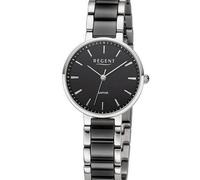 Regent Damenuhr 12221205 – Keramik, Stahl/Schwarz